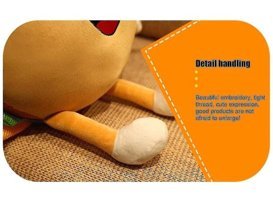 Alibee Hamburger Bebek Cilt Dostu Sevimli Hamburger 45 cm Peluş Oyuncak