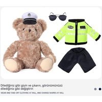 Sunflower Blue Karikatür Ayı Bebek Peluş Oyuncak
