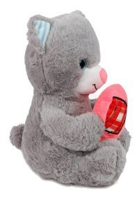 Halley Oyuncak Pembe Burunlu Ayı Gri 35 cm Peluş Oyuncak