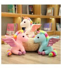 Yucama Yucama Yıldızlı Kanat Unicorn Pembe 28 cm Peluş Oyuncak