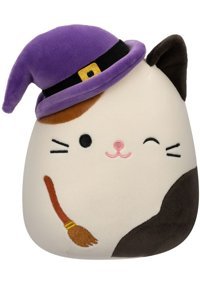Squishmallows Halloween 2. Seri Mor Şapkalı Kedi Cam 20 cm Peluş Oyuncak