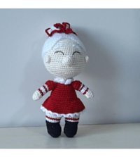 Nildamigurumi Örgü Yılbaşı Noel Anne Peluş Oyuncak