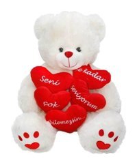 Nessiworld Aşk Mesajlı Peluş Ayı 45 cm Peluş Oyuncak