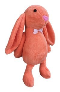 Sole Papyonlu Uzun Kulak Bunny Tavşan Nar Çiçeği Peluş Oyuncak