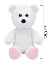 Yk Store Sevimli Beyaz Ayıcık Hediye & Oyun Arkadaşı 24 cm Peluş oyuncak