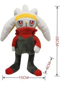 Yucama Gri Pokémon Tavşan Cuju Peluş Oyuncak