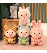Alibee Pembe Kawaii Bubble Teddy 25 cm Peluş Oyuncak