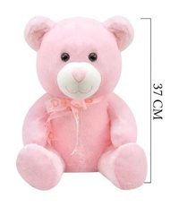 Selay Oyuncak Oturan Ayı Pembe 37 cm Peluş Oyuncak