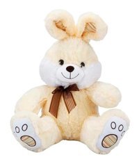 Sunman Krem Kurdelalı Tavşan 40 cm Peluş Oyuncak