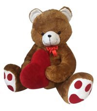 Bambi Utangaç Aşık Ayı Kahve 70 cm Peluş Oyuncak