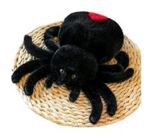 Jzcat Siyah Örümcek Bebek Çocuk Doll 25 cm Peluş Oyuncak