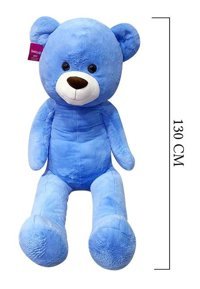 Selay Oyuncak Mavi Pofidik Ayı Peluş Salaş Ayı 130 cm Peluş Oyuncak
