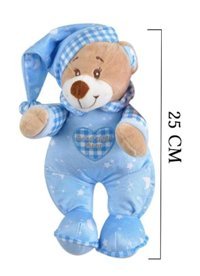 Selay Oyuncak Mavi Uyku Ayıcığı 25 cm Peluş Oyuncak