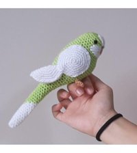 Nildamigurumi Muhabbet Kuşu Elma Yeşili Peluş Oyuncak