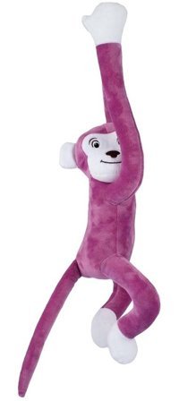 Boumini Toys Mor Boyuna Sarılan Maymun Elleri Çıtçıtlı 55 cm Peluş Oyuncak