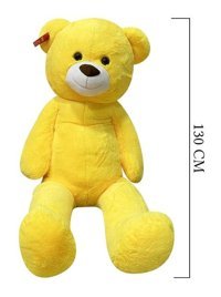 Selay Oyuncak Sarı Pofidik Ayı Salaş Ayı 130 cm Mavi Peluş Oyuncak