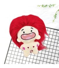 Magideal Suntek Erkek Kız Sepet Dolgu Kırmızı Sevimli Peluş Oyuncak