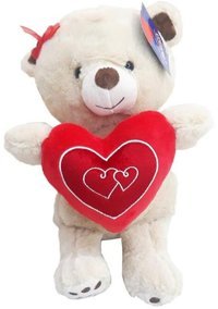 Halley Oyuncak Kırmızı Tokalı Ayı 30 cm Peluş Oyuncak