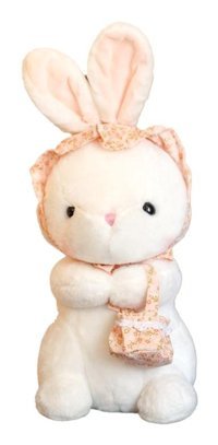 Jzcat Pembe Sevimli Küçük Tavşan Bebek 28 cm Peluş Oyuncak