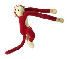 Erzi Peluş Maymun Sevimli Sarılan Maymun Kırmızı 50 cm Peluş Oyuncak