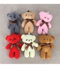 Alibee Kırmızı Yeni hediye Piople Bear Aksesuarlar 8 cm Peluş Oyuncak
