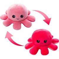 Jzcat Kırmızı Çift Taraflı Flip Ahtapot Ahtapot 20 cm Peluş Oyuncak