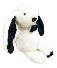 Sole Uyku Arkadaşım Papyonlu Uzun Kulak Bunny Tavşan Siyah Peluş Oyuncak