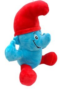 Pop Şeker Şirinler Sevimli Kırmızı Kıyafetli Şirin 35 cm Peluş Oyuncak