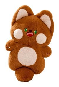 Jzcat Şişman Turuncu Kedi Bebek Kahverengi 25 cm Peluş Oyuncak
