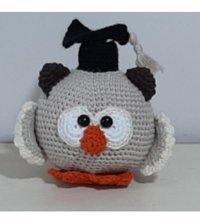 Nildamigurumi Örgü Baykuş Mezuniyet Peluş Oyuncak
