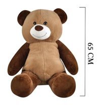 Selay Oyuncak Salaş Ayı Koyu Kahverengi 65 cm Peluş Oyuncak