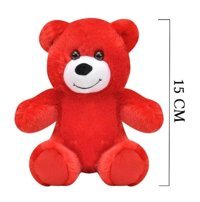 Selay Oyuncak Peluş Ayı 15 cm Kırmızı Peluş Oyuncak