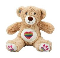 Sunman Kahverengi Gökkuşağı Kalpli Ayı 30 cm Peluş Oyuncak