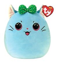 Ty Kirra Fiyonklu Mavi Kedi Squish 35 cm Peluş Oyuncak