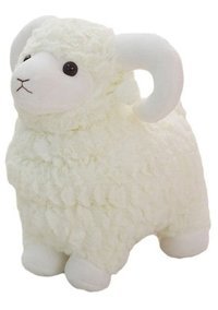 Yucama Bej Gerçekçi Yumuşak Hayvan Keçi Koyun Peluş Oyuncak
