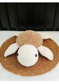 Life For You El Örgüsü Amigurumi Kaplumbağa Peluş Oyuncak 42 cm