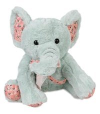 Halley Oyuncak Beyaz Kulağı Çiçekli Fil 32 cm Peluş Oyuncak