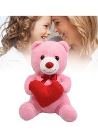 Sole Beyaz Sevdiklerinize Özel Kalp Tutan. Şirin Peluş Ayıcık 30 cm