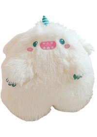 Jzcat Beyaz Çocuk Küçük Canavar Bebek Oyuncak 25 cm Peluş Oyuncak