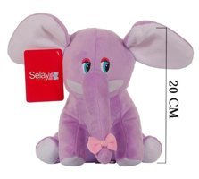 Selay Oyuncak Lila Fil 20 cm Peluş Oyuncak