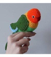 Nildamigurumi Örgü Oyuncak Kuş Cennet Papağan Sultan Peluş Oyuncak