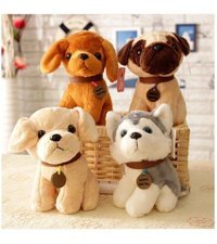 Yucama Siyah Mini Sevimli Köpek Peluş Oyuncak Bebek 20 cm Peluş Oyuncak