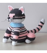 Nildamigurumi Örgü Kedi Pembe Peluş Oyuncak