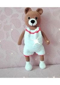 Trendtel Amigurumi Ayıcık Organik Oyun Peluş Oyuncak
