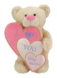 Neco Plush I Love İç İçe Kalpli Ayakta Ayı 70 cm Peluş Oyuncak