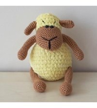 Nildamigurumi Örgü Kuzu Sarı Peluş Oyuncak