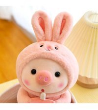 Worryfreeshopping Pembe Süt Çay Domuzu Bebek 25 cm Peluş Oyuncak