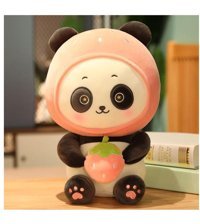 Alibee Qiulin Panda Pembe Kahverengi Peluş Oyuncak