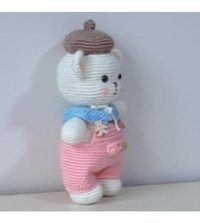 Nildamigurumi Örgü Ayı Şapkalı Peluş Oyuncak