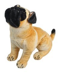 Nessiworld Peluş Sesli Oturan Bulldog Köpeği 43 cm Peluş Oyuncak